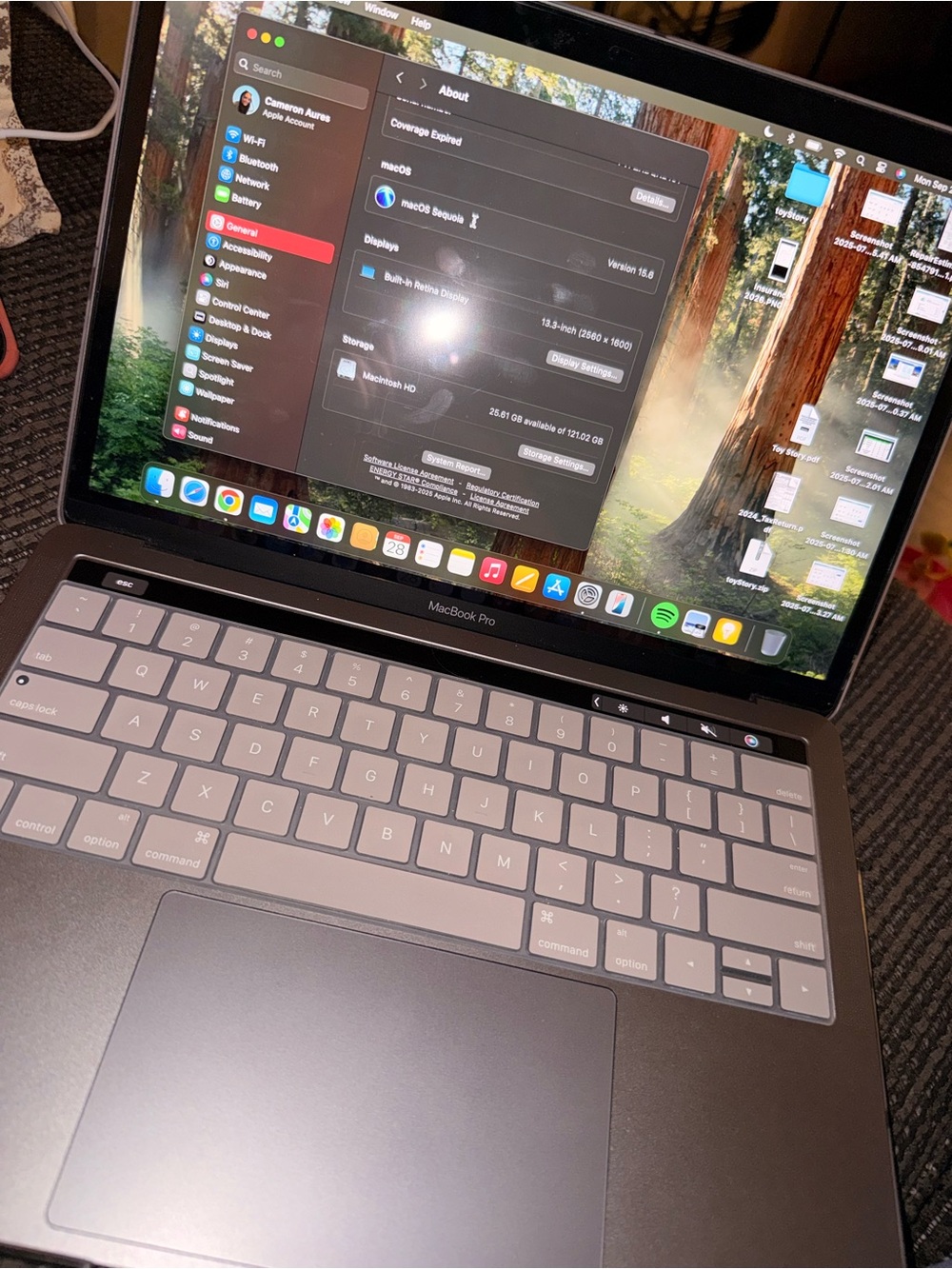 Apple MacBook Pro Laptop in Space Gray with Silver Keyboard Trim